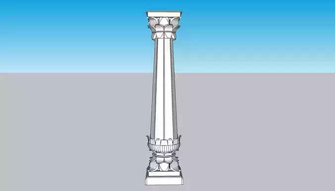 indian jodhpuri stone piller column 3D model