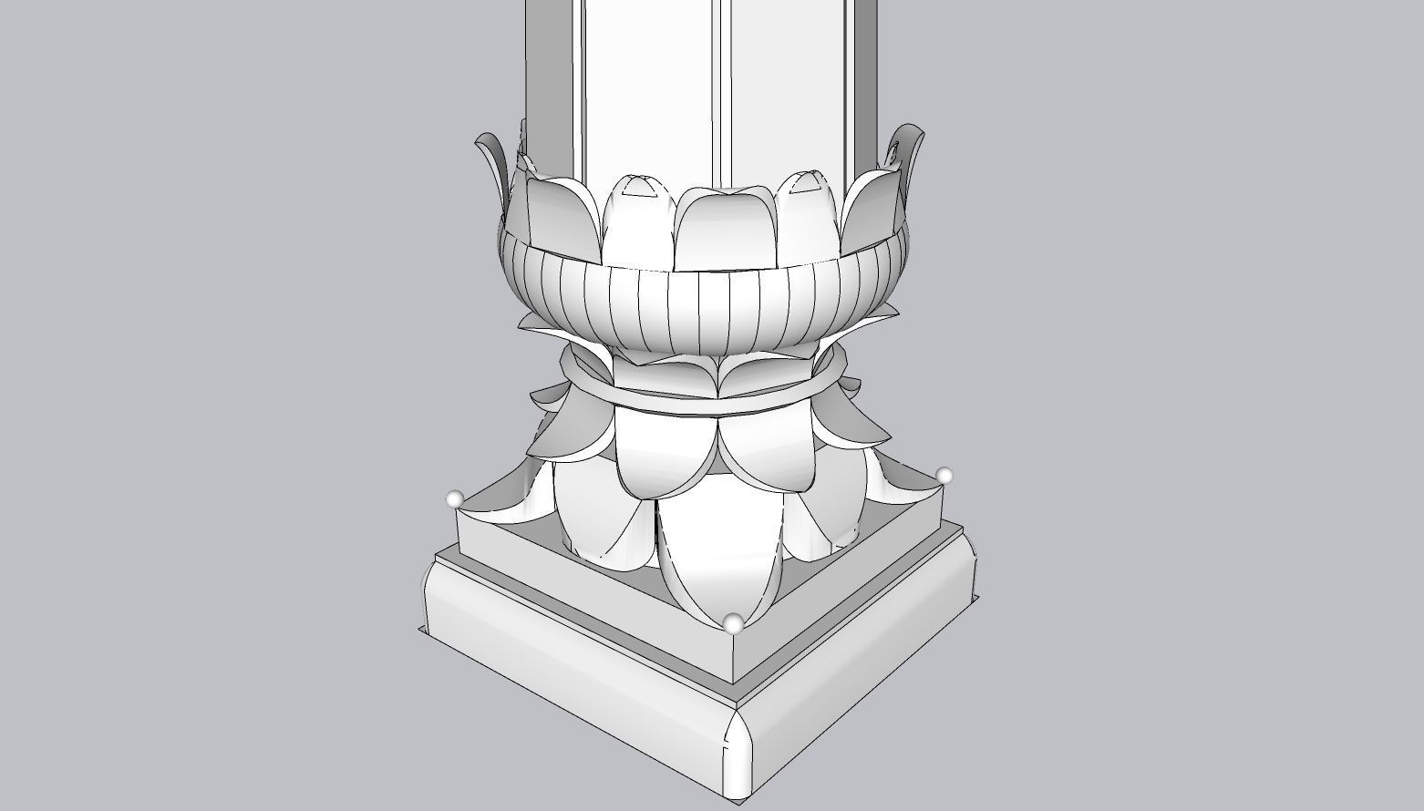 indian jodhpuri stone piller column 3D model_4