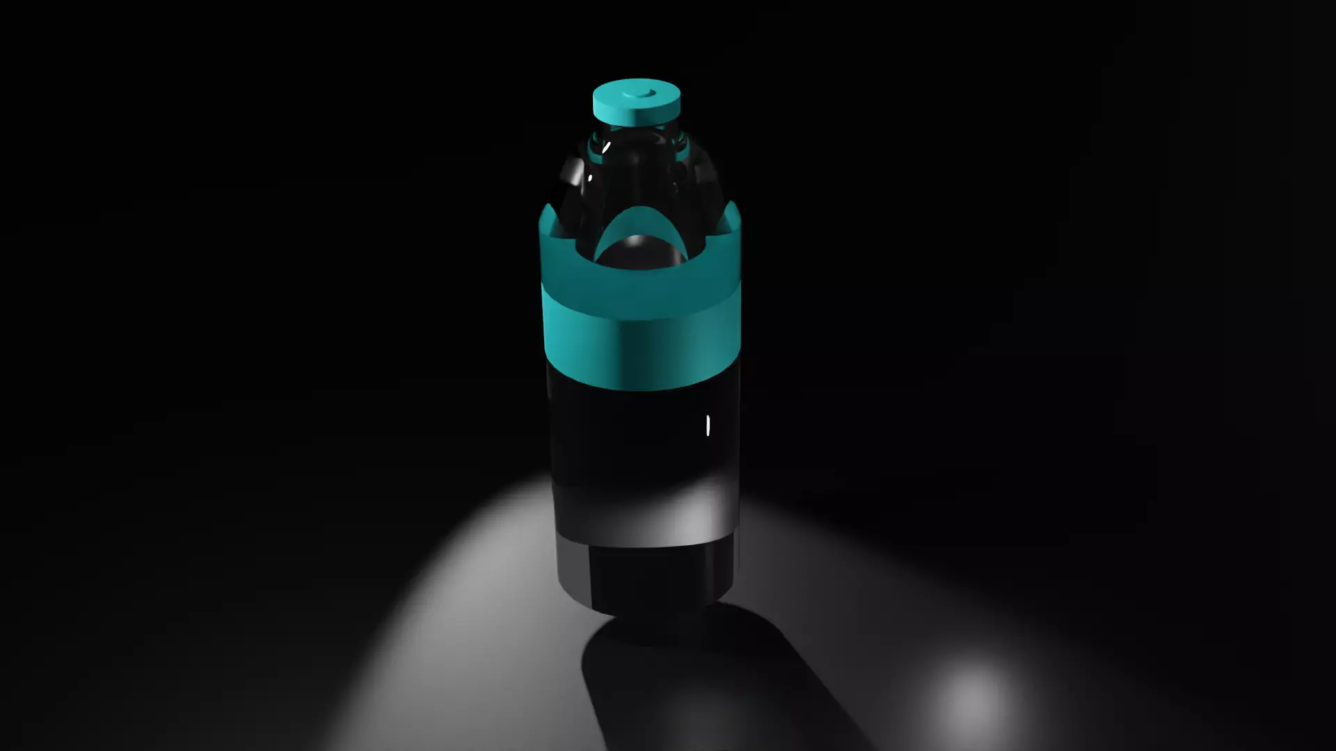 Bottle teal Free low-poly 3D model
