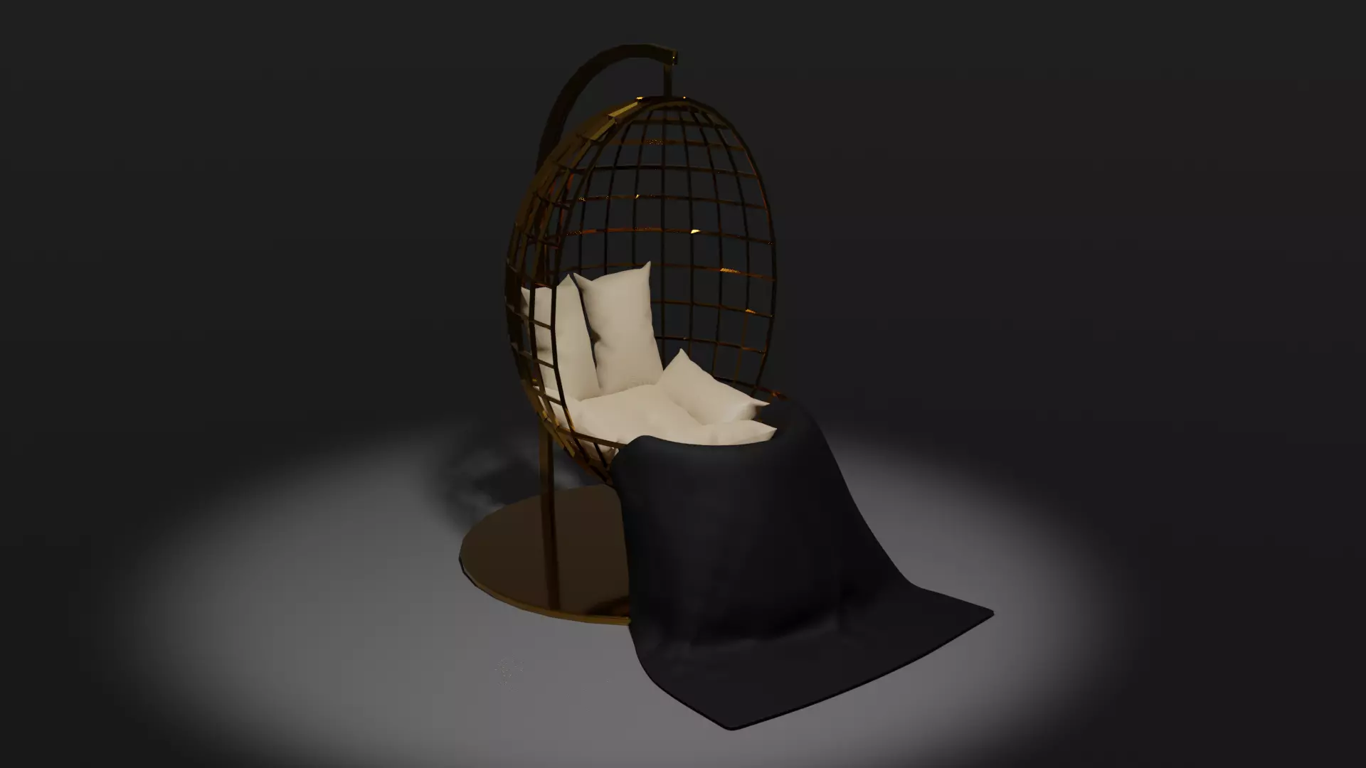 Drop rocking chair 3D model_0