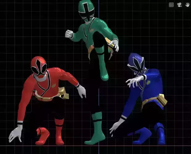 Samurai Power Rangers Male Pack