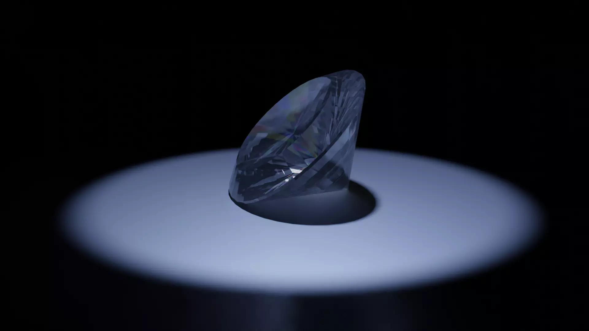 Diamond with light shining Low-poly 3D model_0
