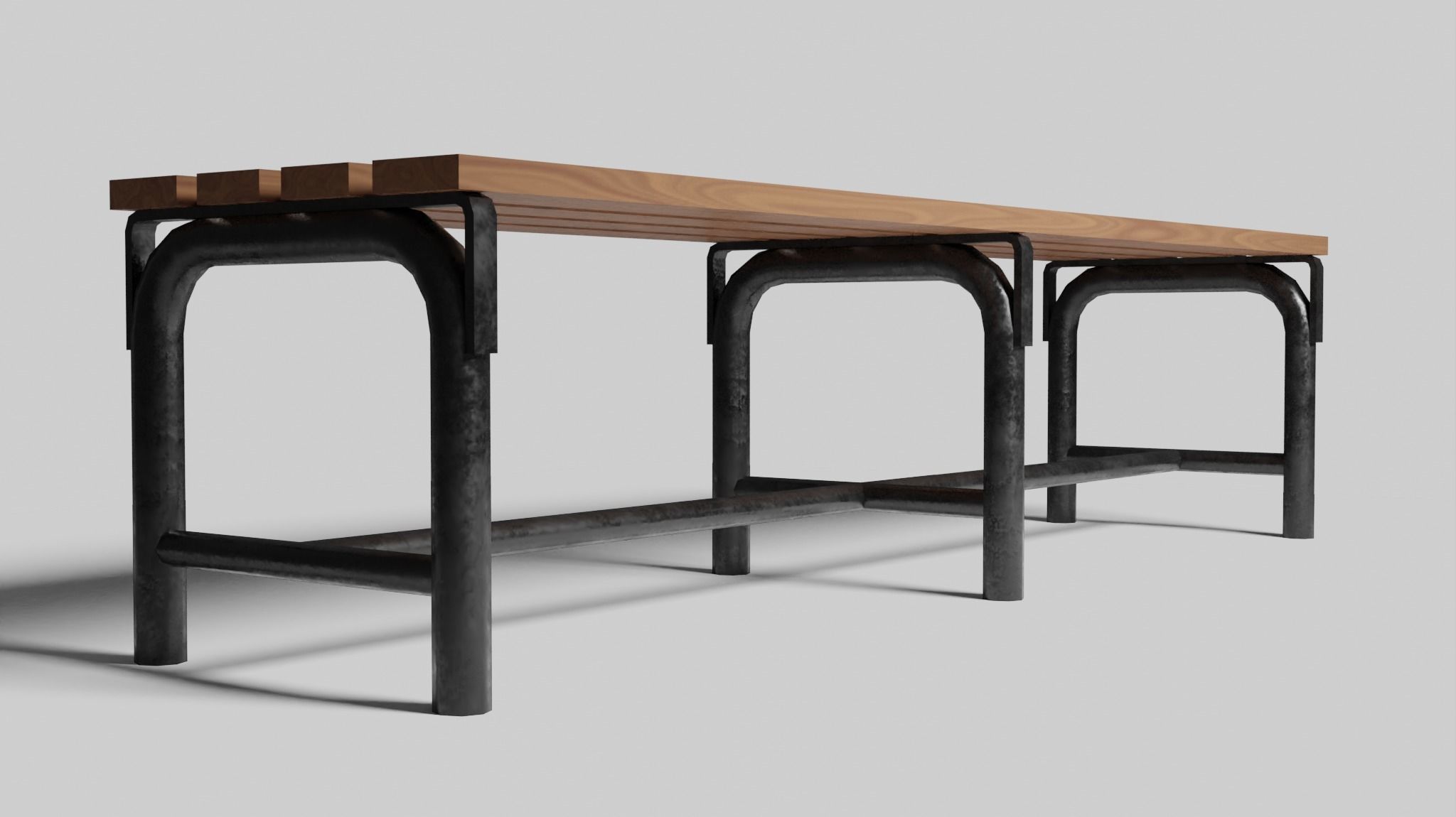 Garden Chair Low-poly 3D model_2