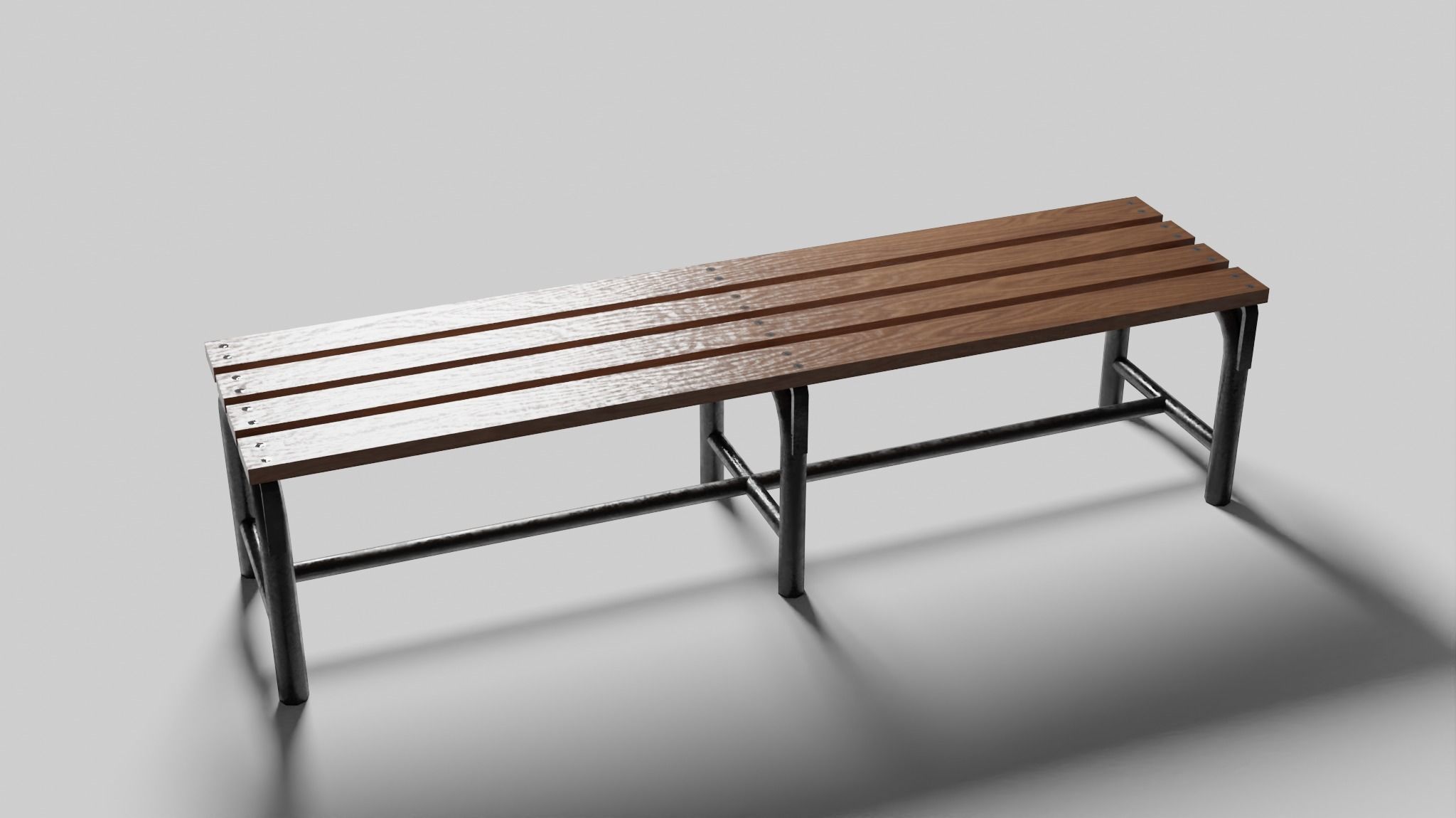 Garden Chair Low-poly 3D model_1