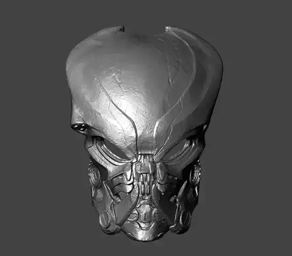 Bionic Predator Cyborg Biomask helmet mask ULTRA DETAILED  STL 3D print model