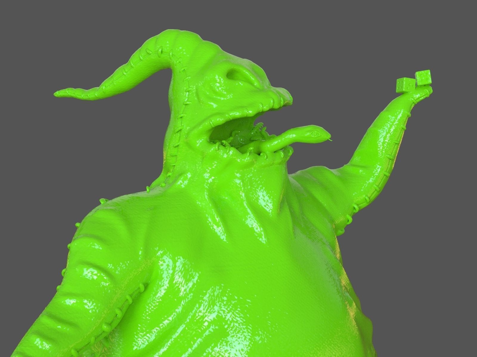 Oogie boogie sculpture 3D print model_19