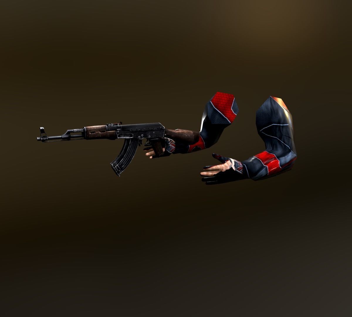 Hunter Attack Bundle Low-poly 3D model_2