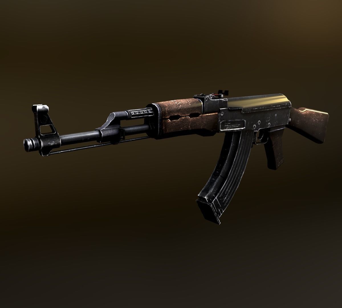 Hunter Attack Bundle Low-poly 3D model_10