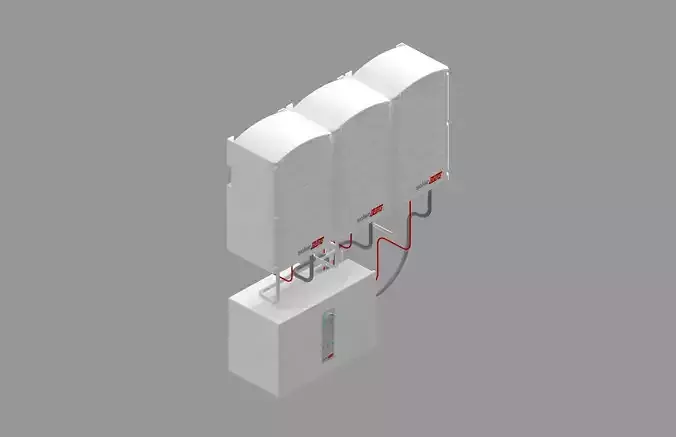 SolarEdge SE100k Inverter with Synergy Unit 3D model