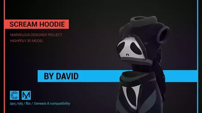 Scream Marvelous Designer CLO project