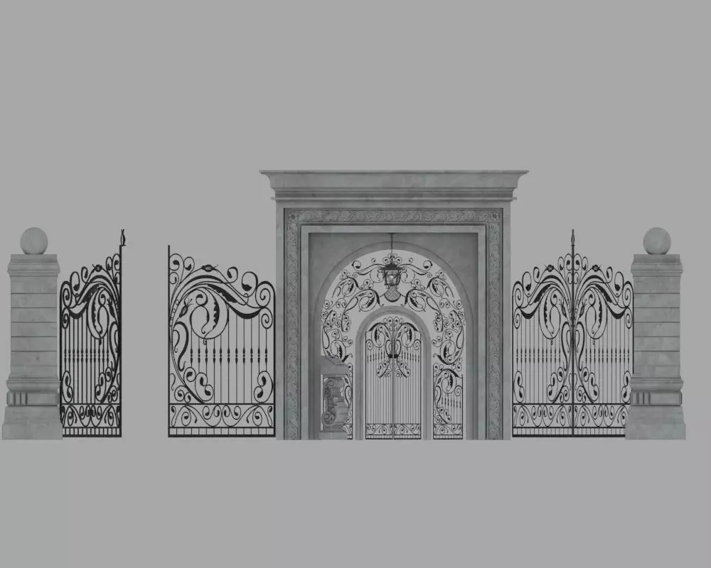complex gate Free 3D model