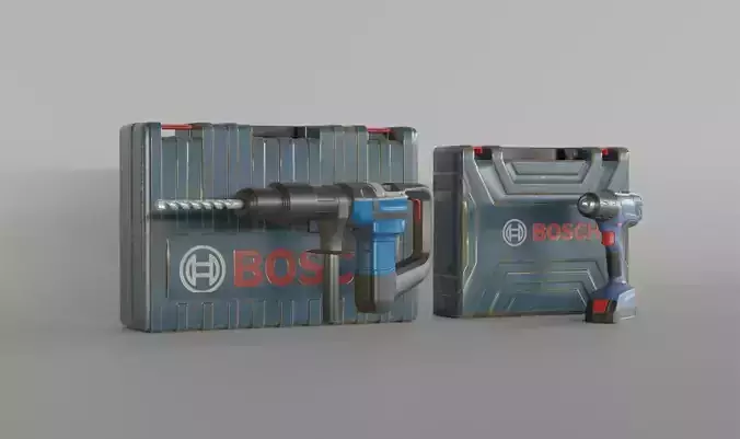 cordless and hammer drill  3D model