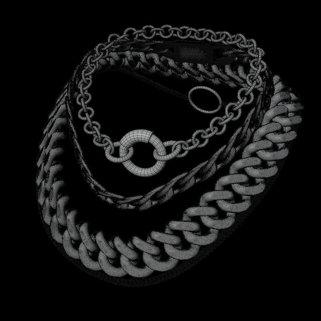 Necklace Chains 3D model_3