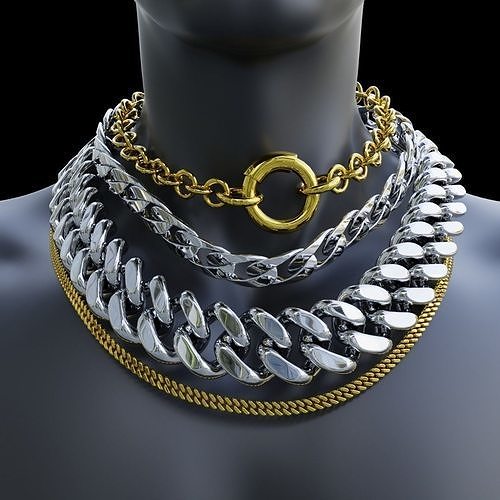 Necklace Chains  3D model