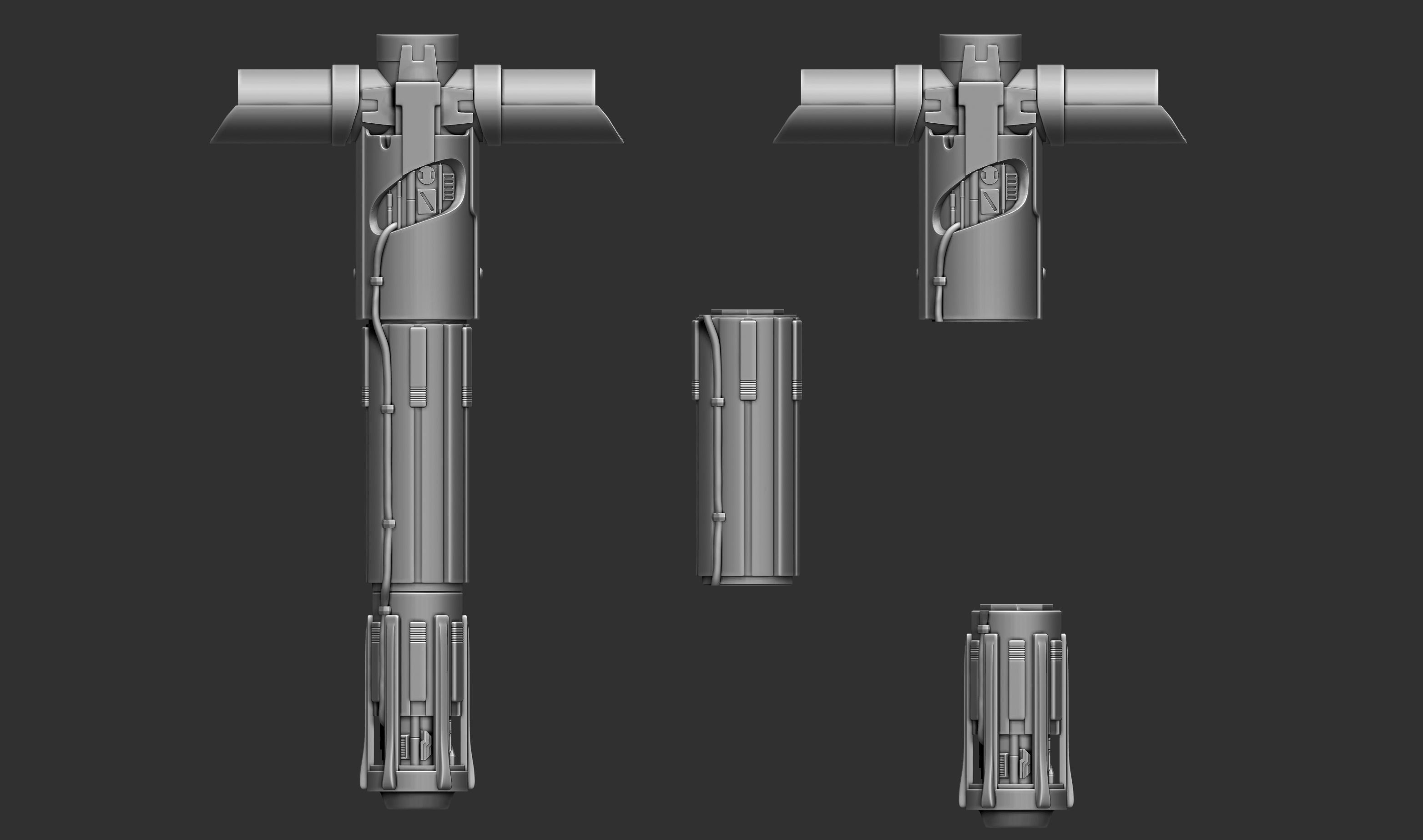 KYLO REN lighsaber life size 3D print model_9