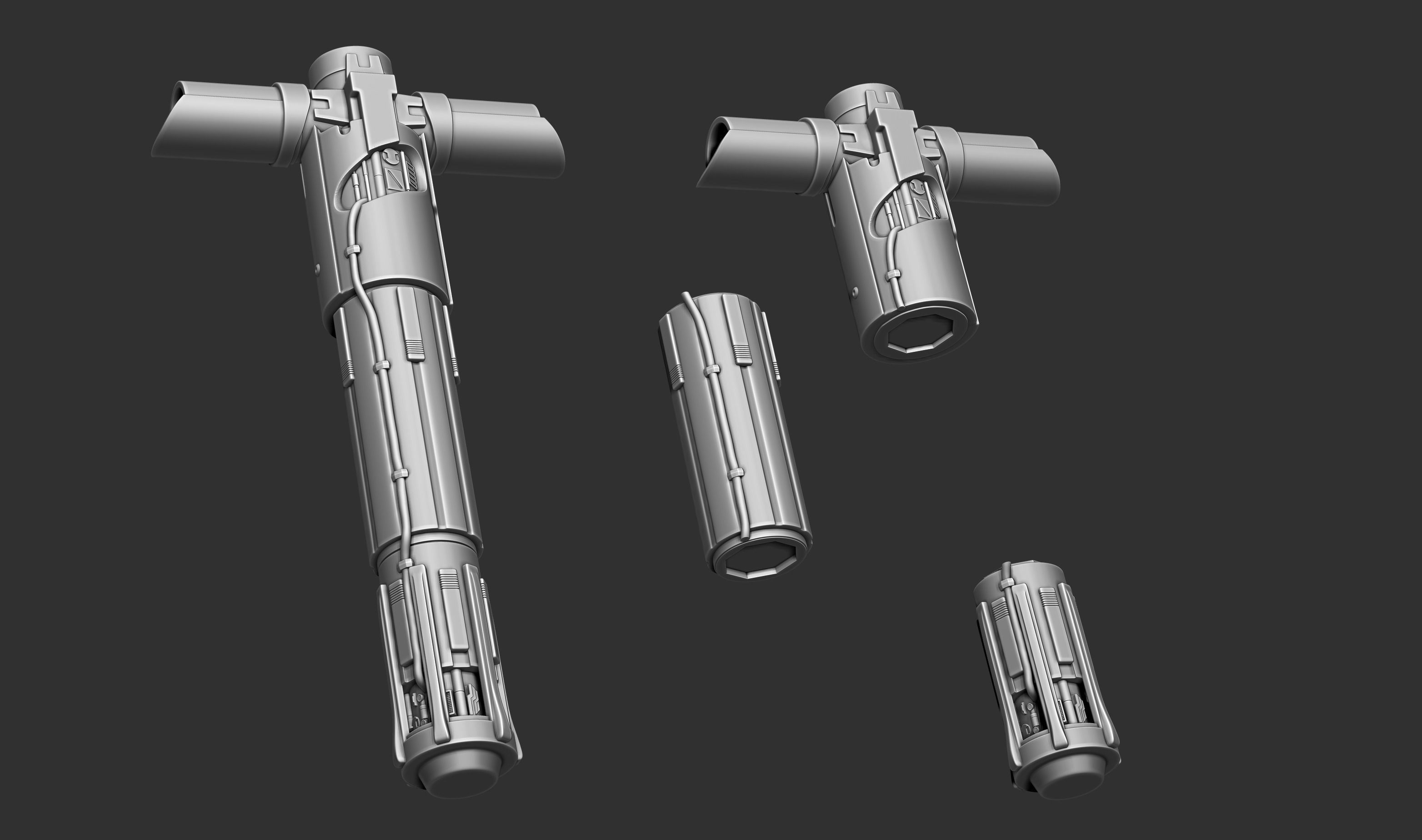 KYLO REN lighsaber life size 3D print model_2