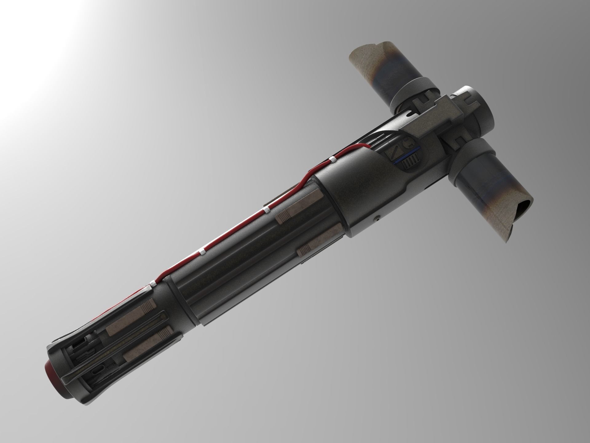 KYLO REN lighsaber life size 3D print model_7
