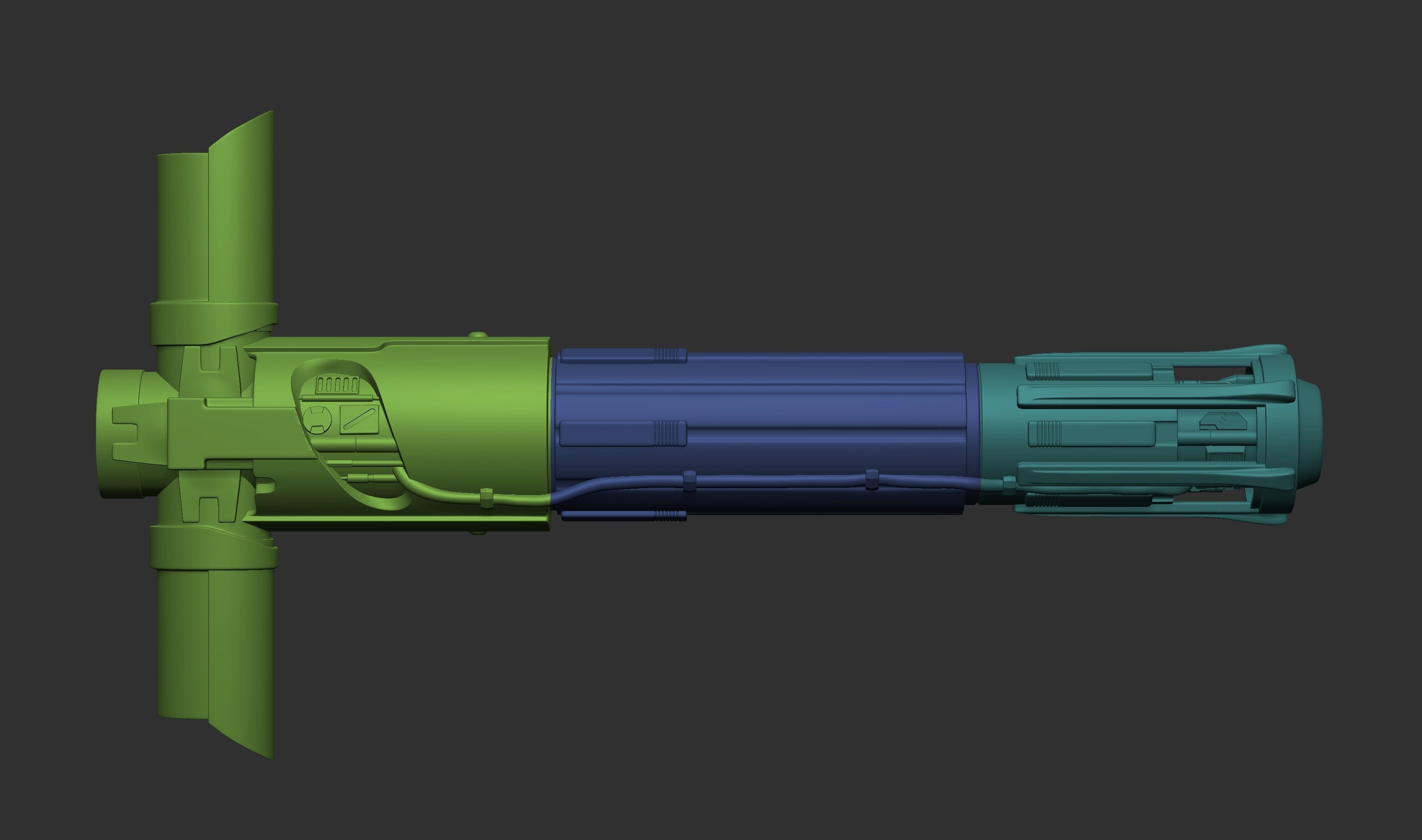 KYLO REN lighsaber life size 3D print model_5