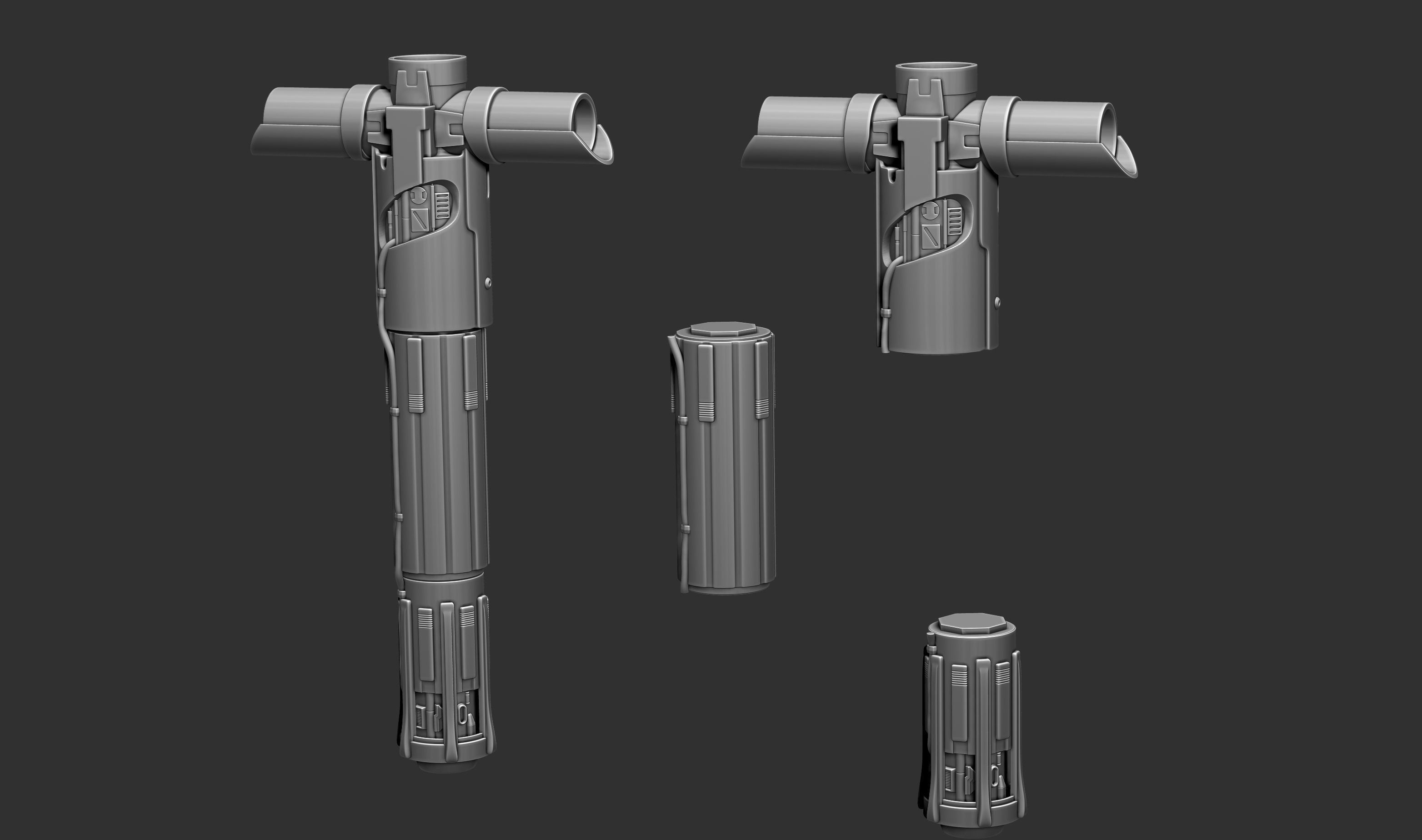 KYLO REN lighsaber life size 3D print model_8