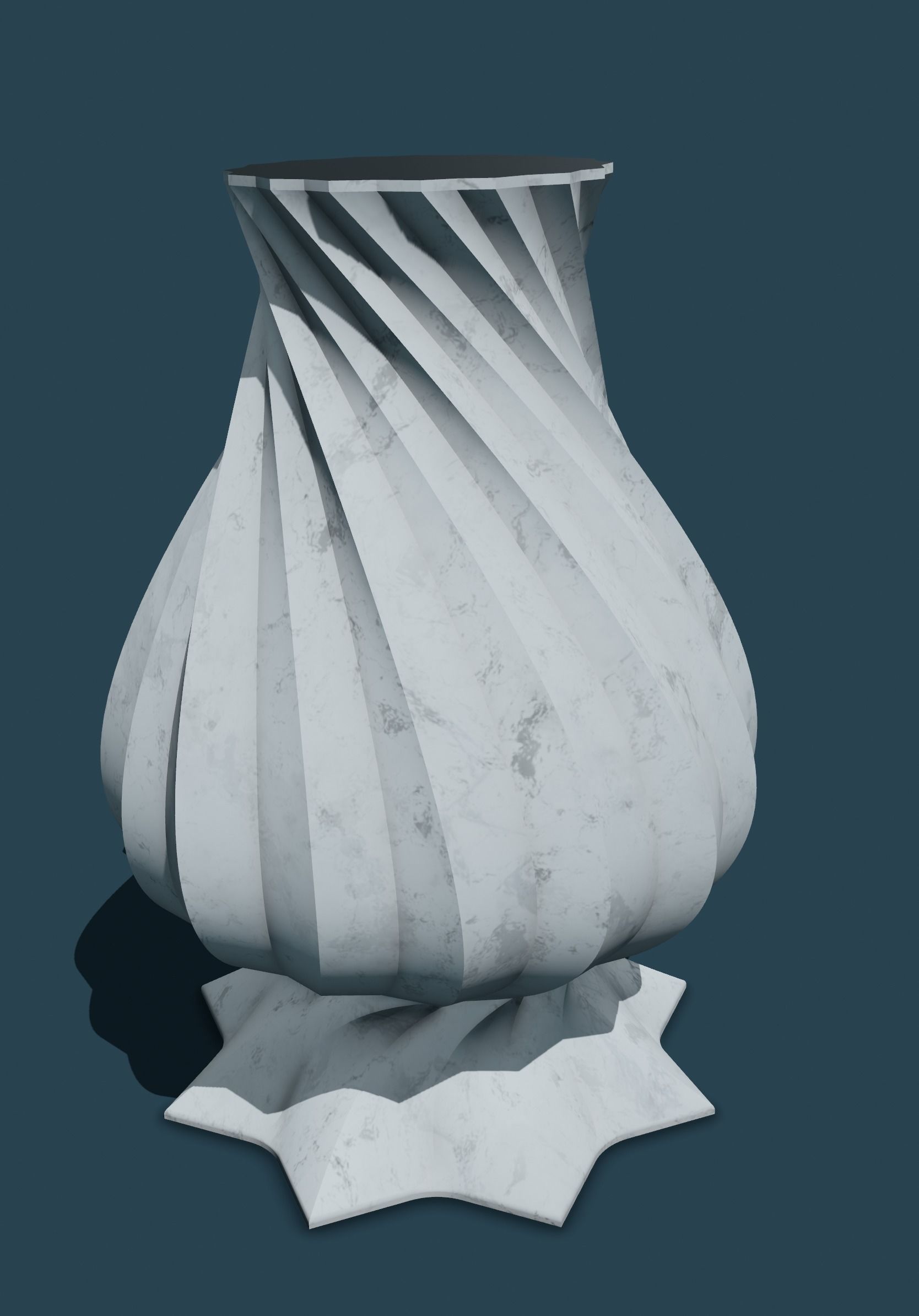 Vase Spirou 3D print model_7