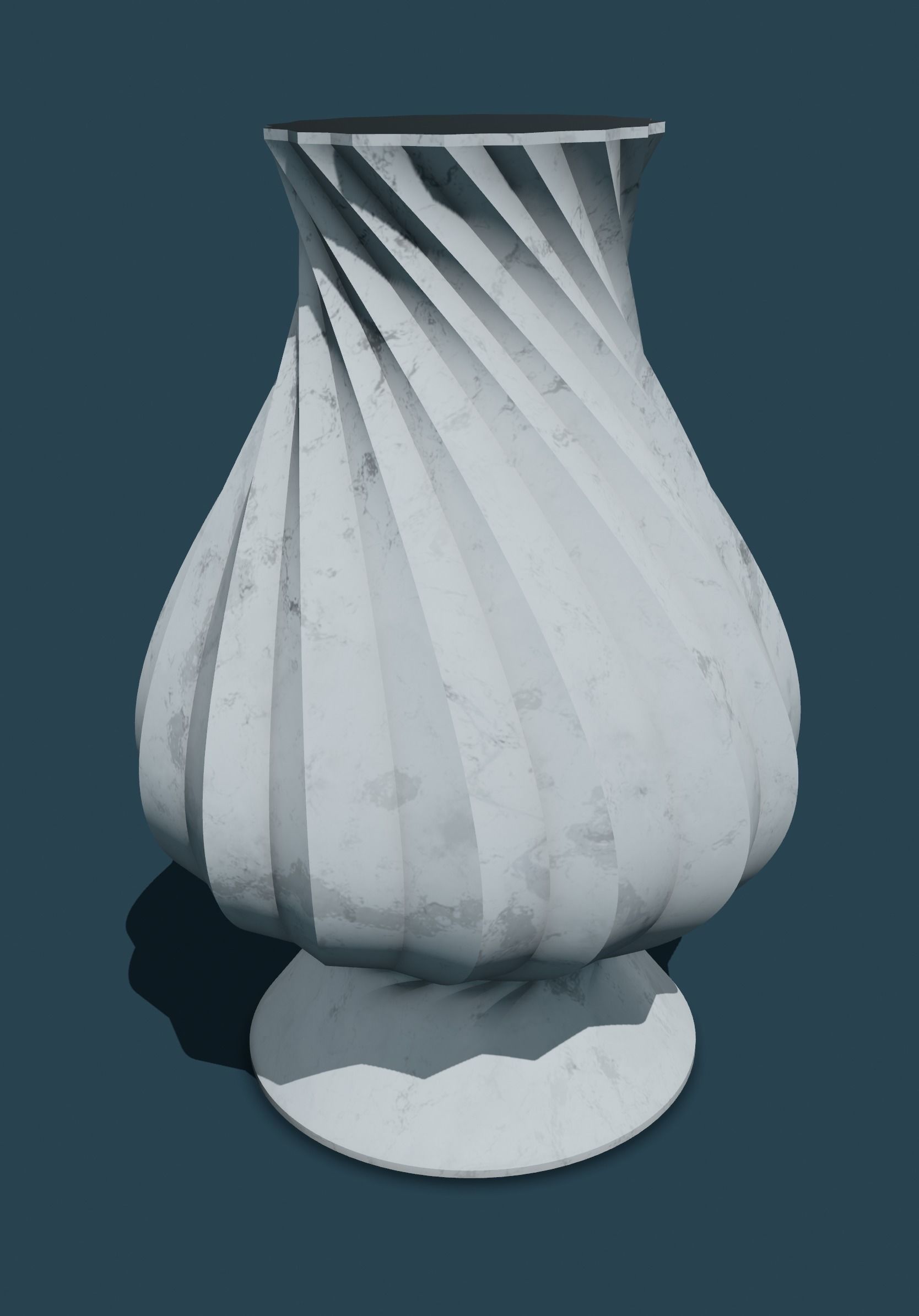 Vase Spirou 3D print model_3