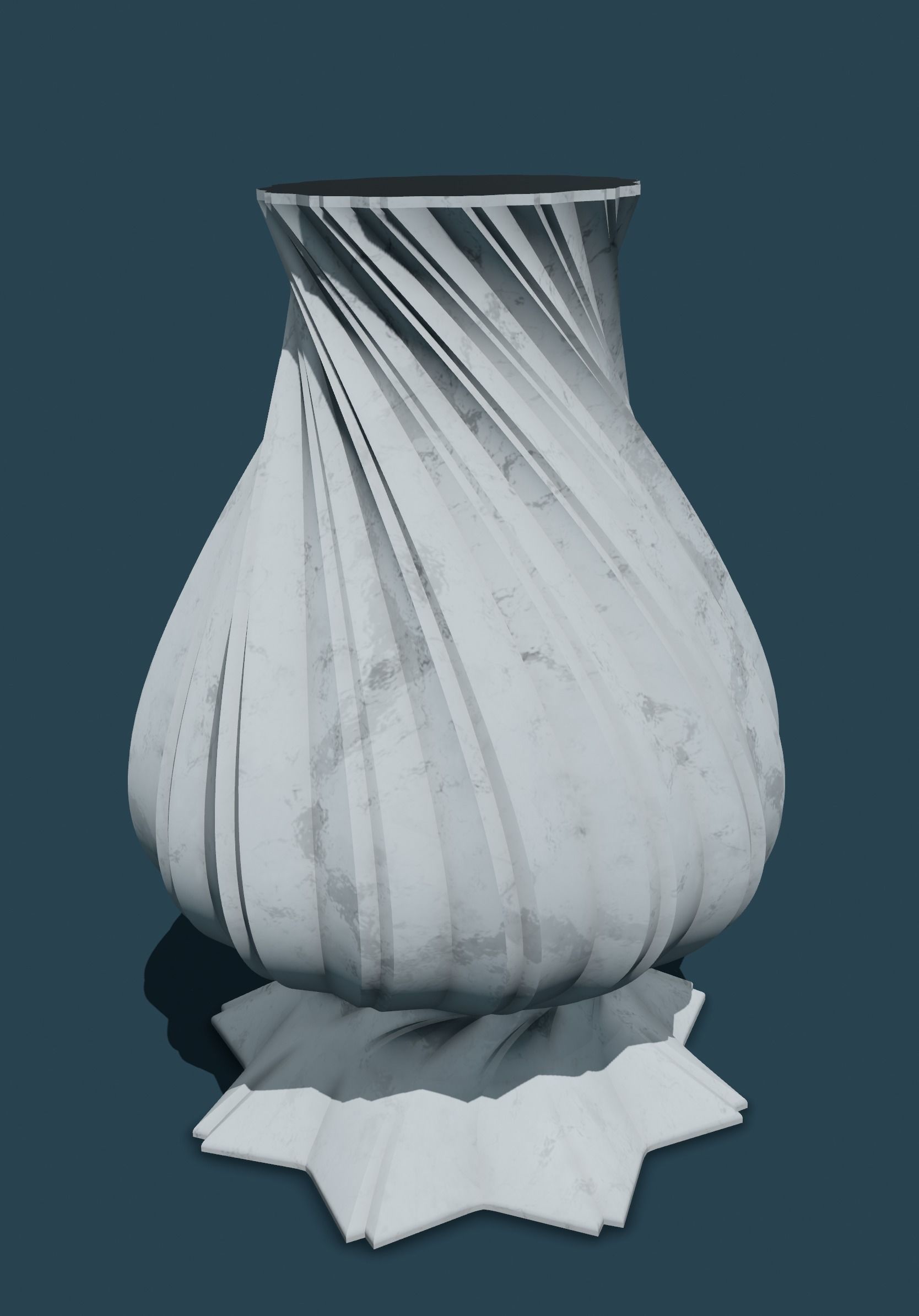 Vase Spirou 3D print model_9