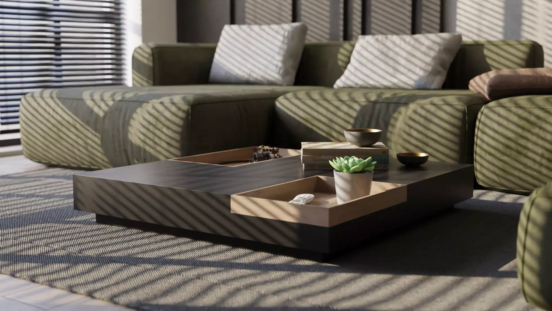 Modern Cube Couchtable 3D model_0