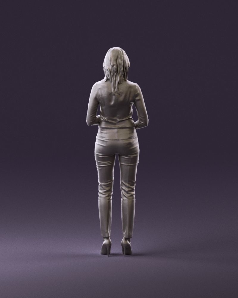 Barwoma in white blouse alco bottle in hands 0944 3D model_18