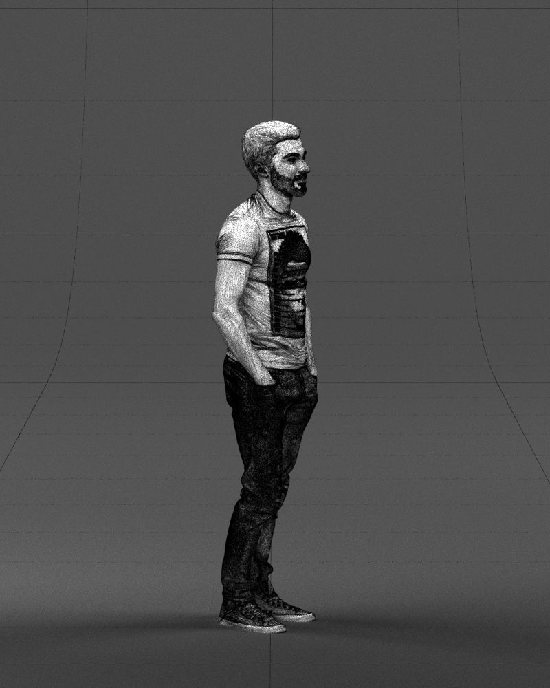 Beard man 0421 3D Print Ready 3D print model_8