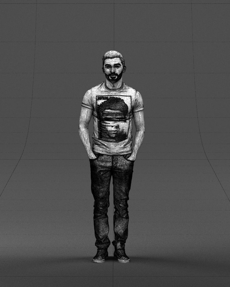 Beard man 0421 3D Print Ready 3D print model_38