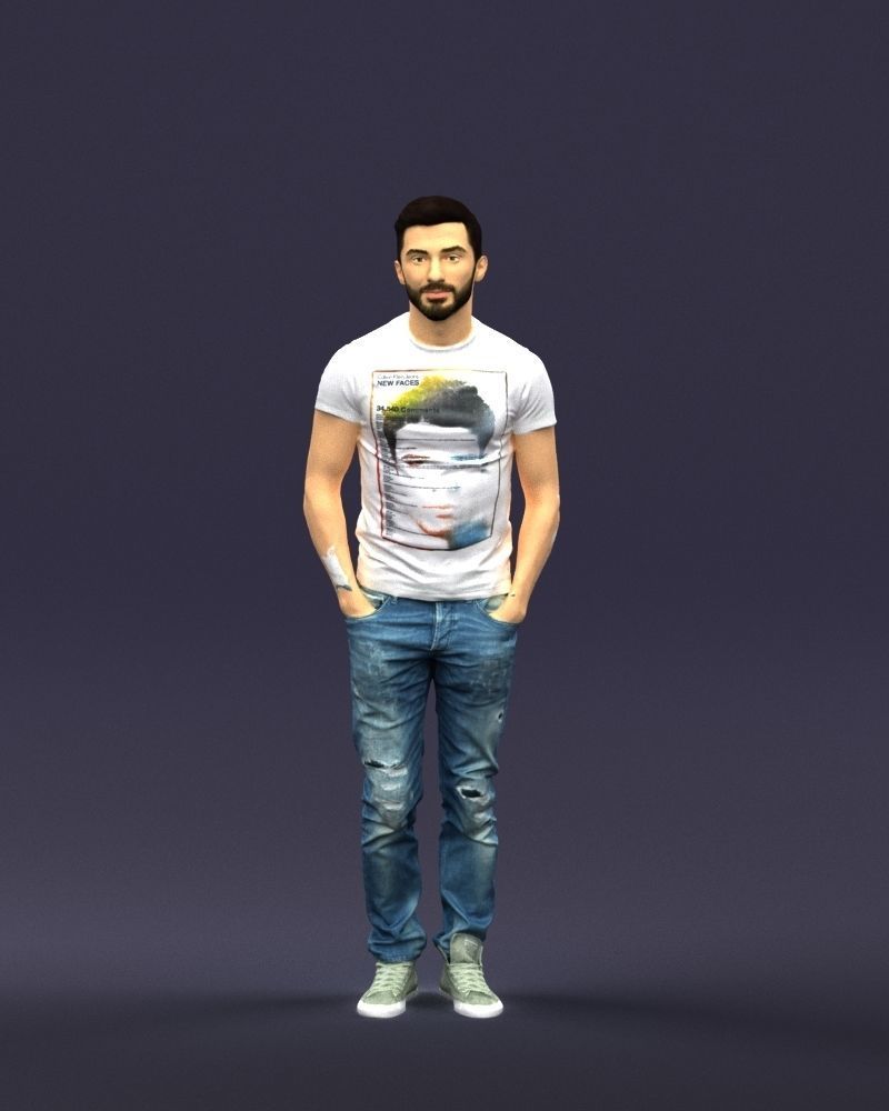 Beard man 0421 3D Print Ready 3D print model_36