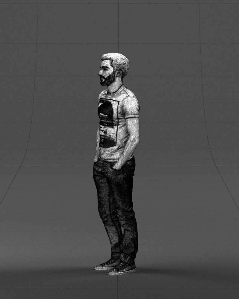 Beard man 0421 3D Print Ready 3D print model_32