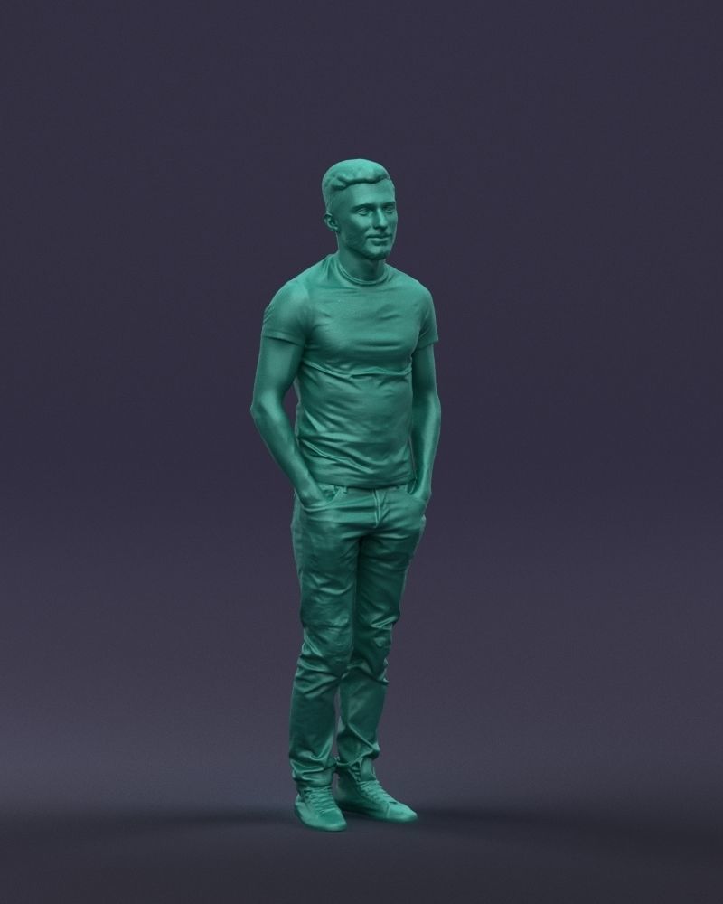 Beard man 0421 3D Print Ready 3D print model_4