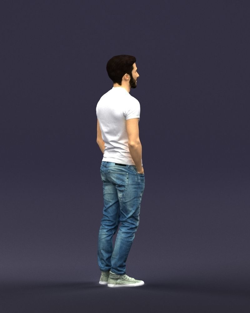 Beard man 0421 3D Print Ready 3D print model_12