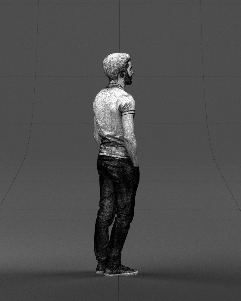 Beard man 0421 3D Print Ready 3D print model_14