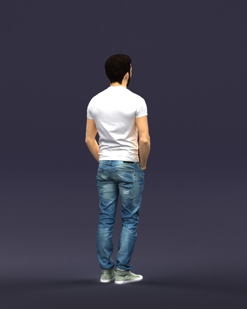 Beard man 0421 3D Print Ready 3D print model_15