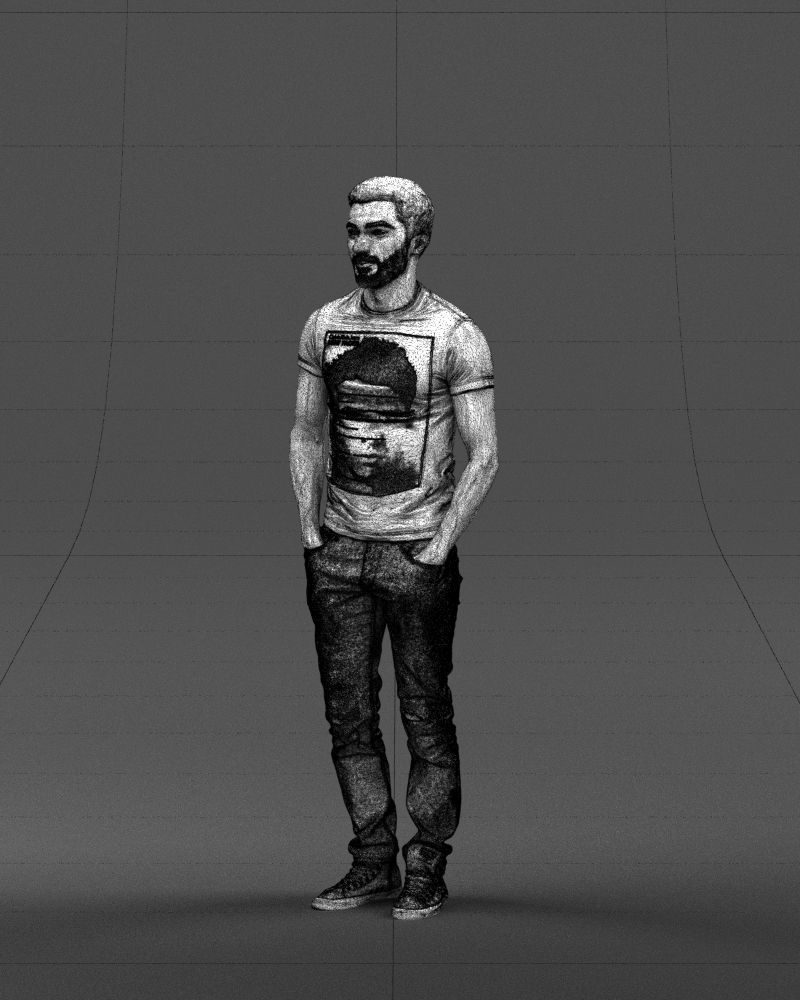 Beard man 0421 3D Print Ready 3D print model_35