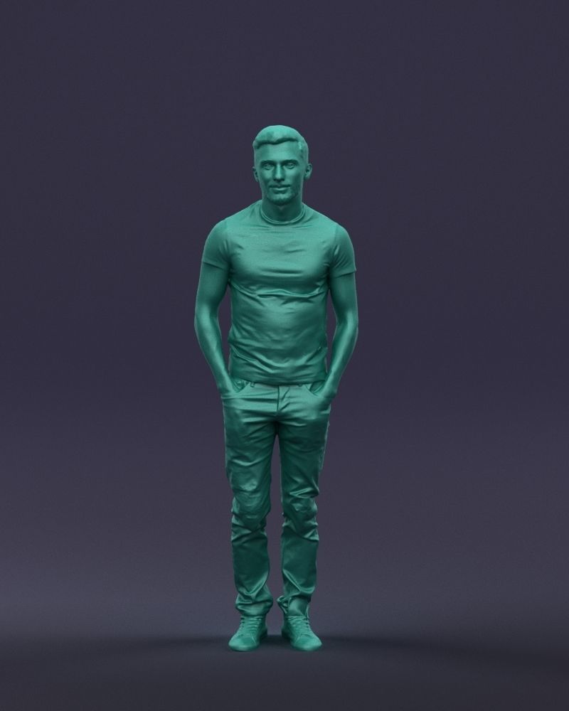 Beard man 0421 3D Print Ready 3D print model_37