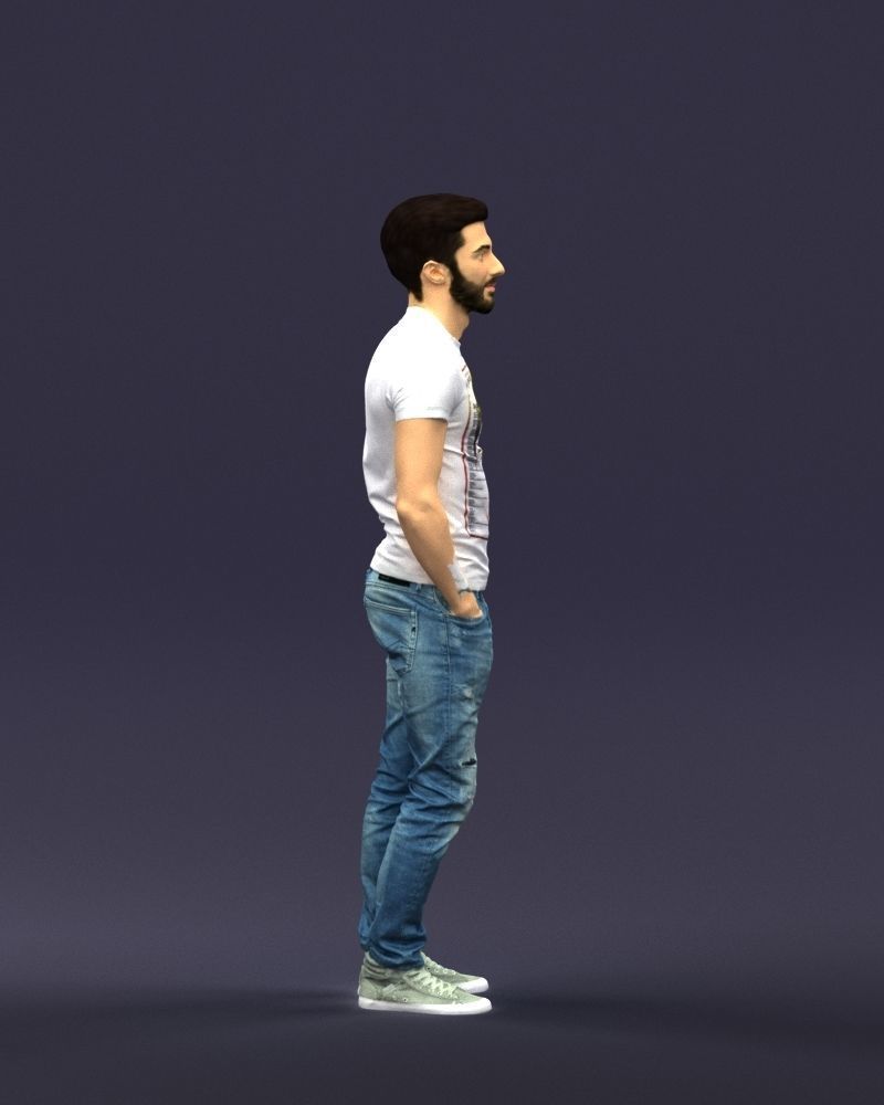 Beard man 0421 3D Print Ready 3D print model_9