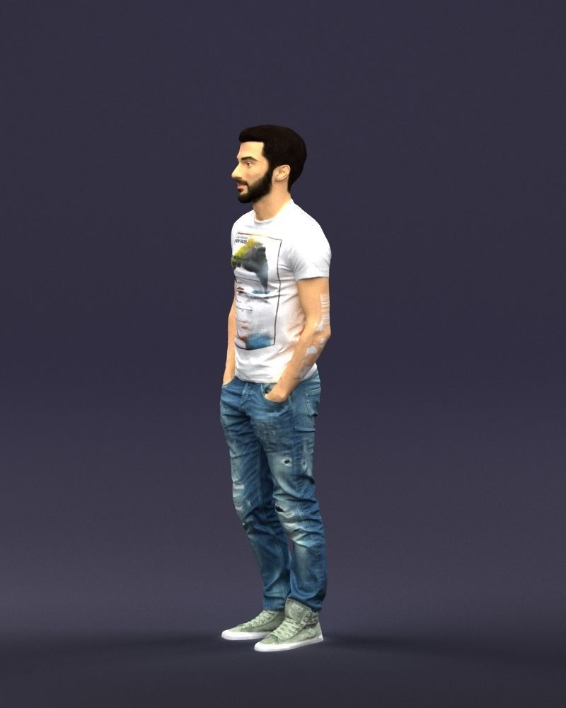 Beard man 0421 3D Print Ready 3D print model_30