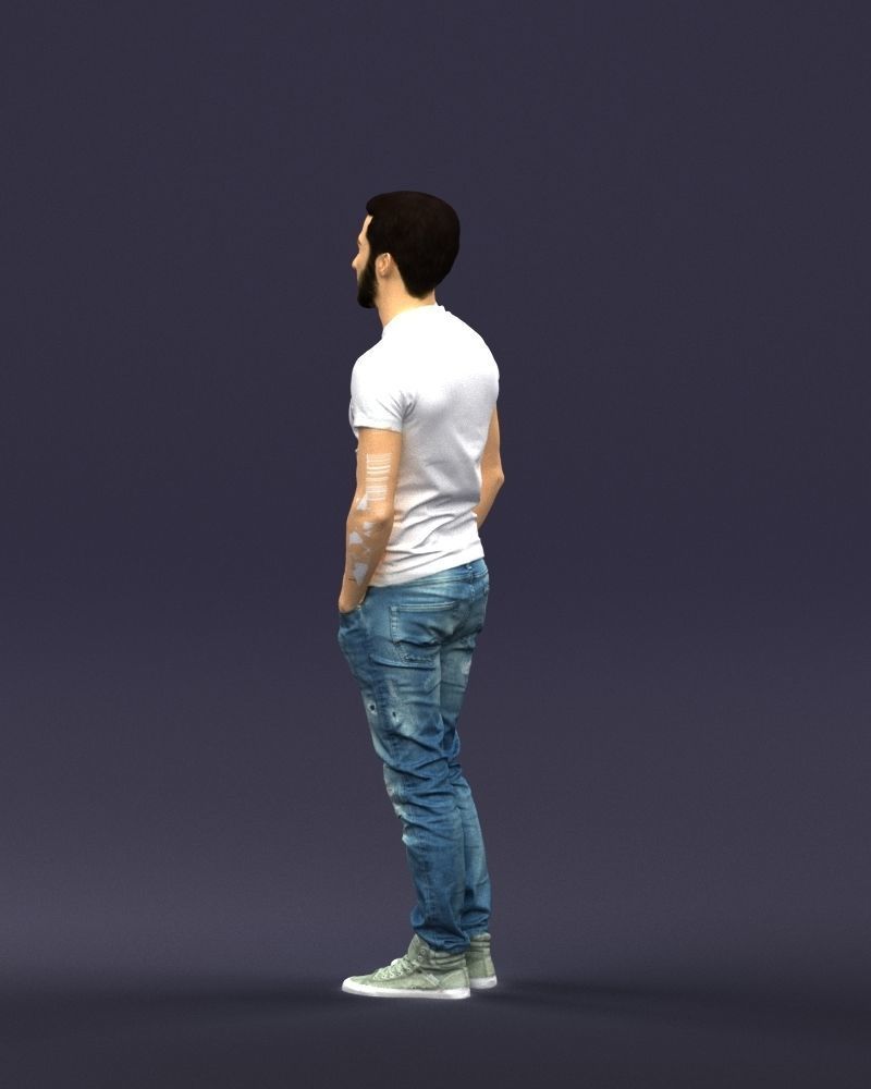 Beard man 0421 3D Print Ready 3D print model_24