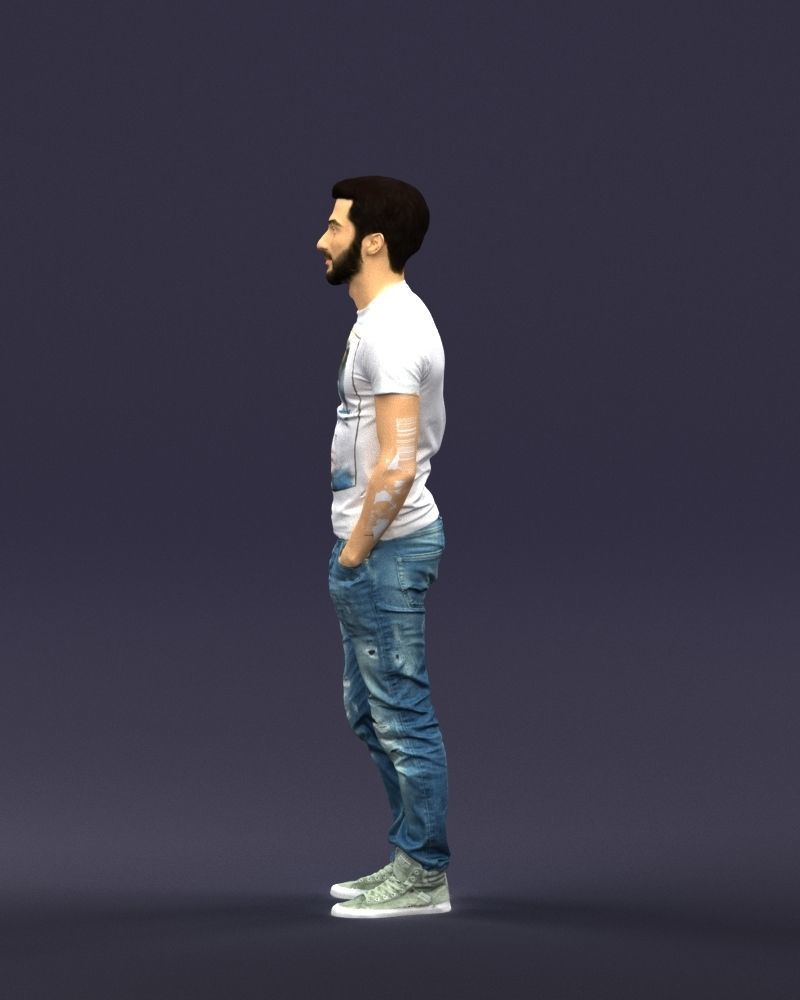 Beard man 0421 3D Print Ready 3D print model_27