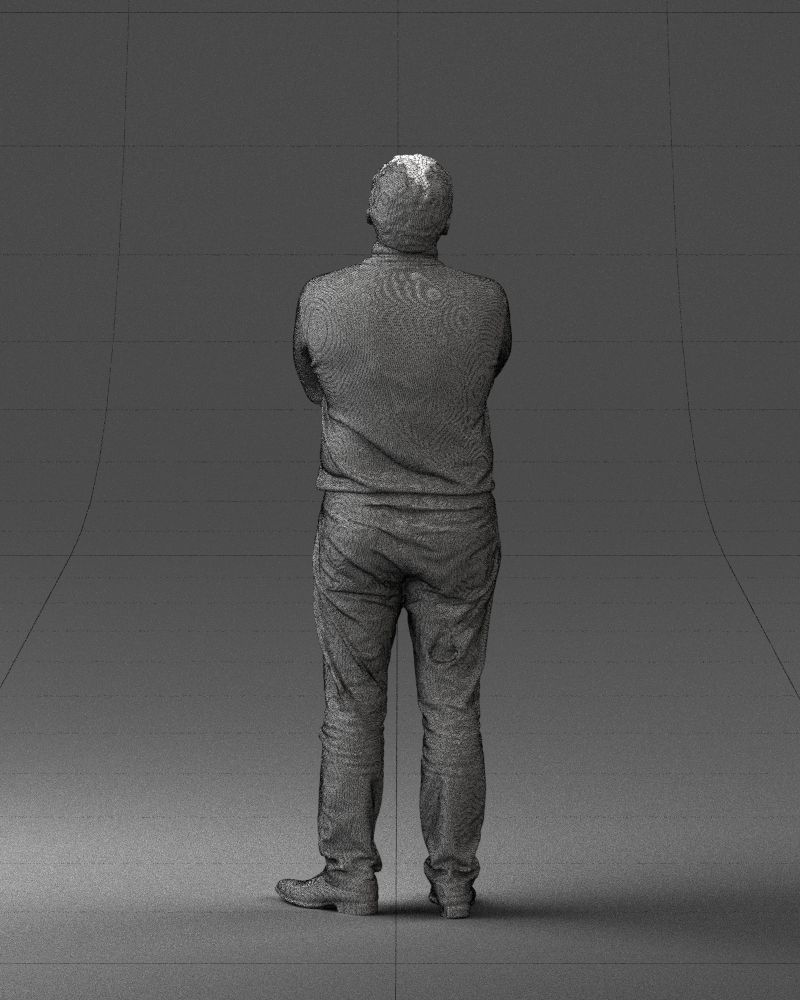 Bearded man sweater 0699 3D model_20