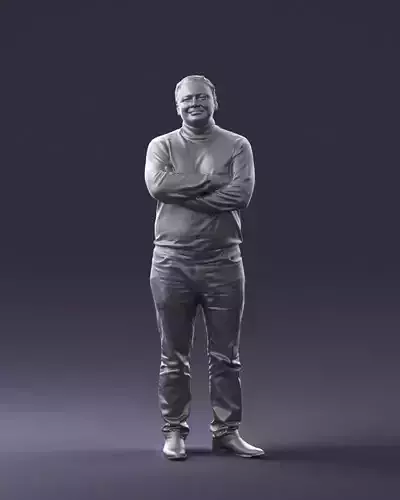 Bearded man sweater 0699 3D Print Ready