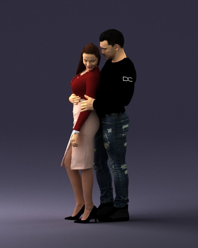 Beautiful fitness couple 0306 3D model_30