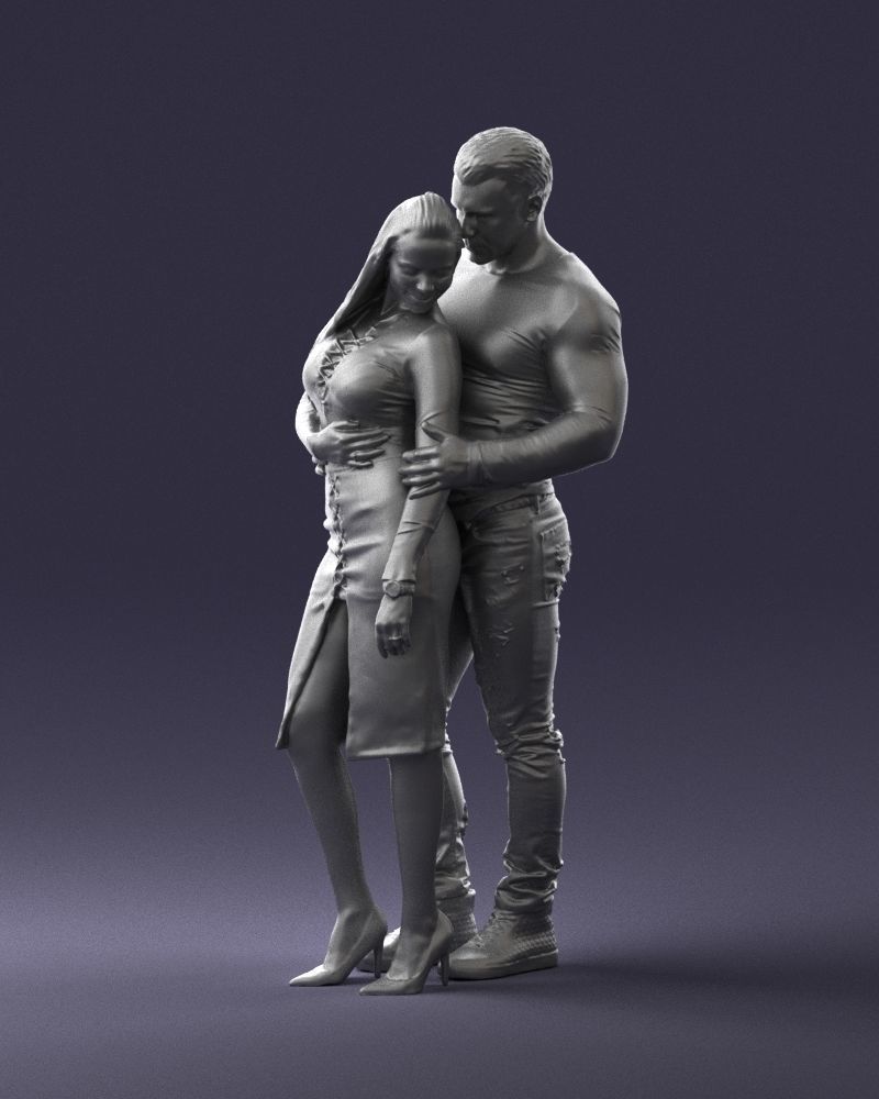 Beautiful fitness couple 0306 3D model_1