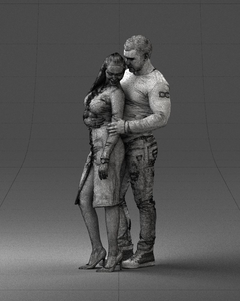 Beautiful fitness couple 0306 3D model_35