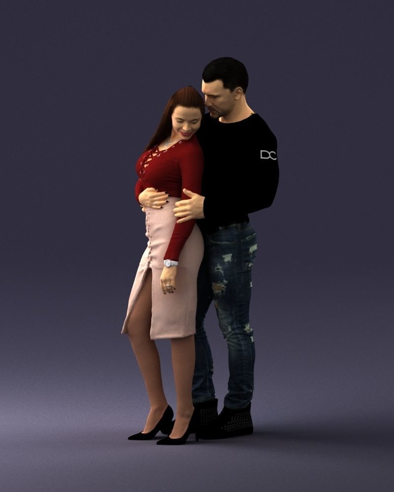 Beautiful fitness couple 0306 3D model_33