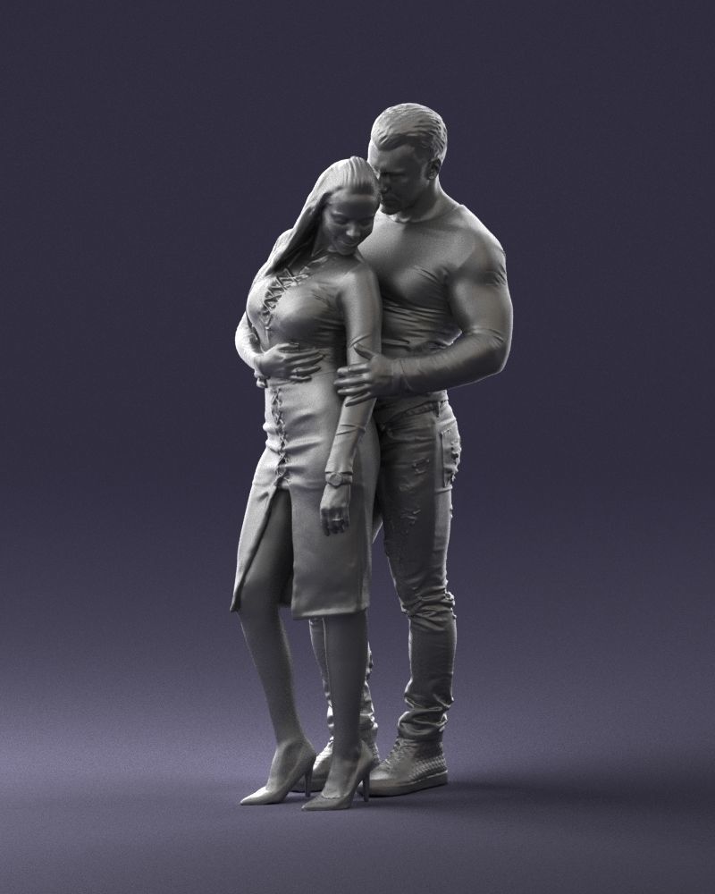 Beautiful fitness couple 0306 3D model_4