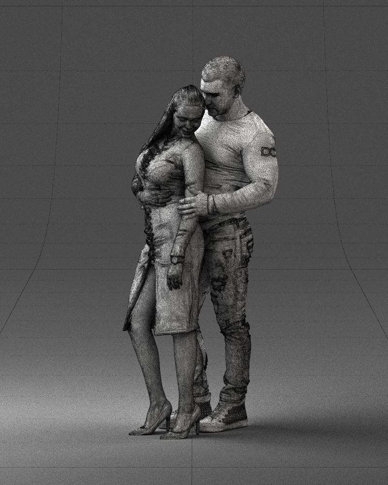 Beautiful fitness couple 0306 3D model_38